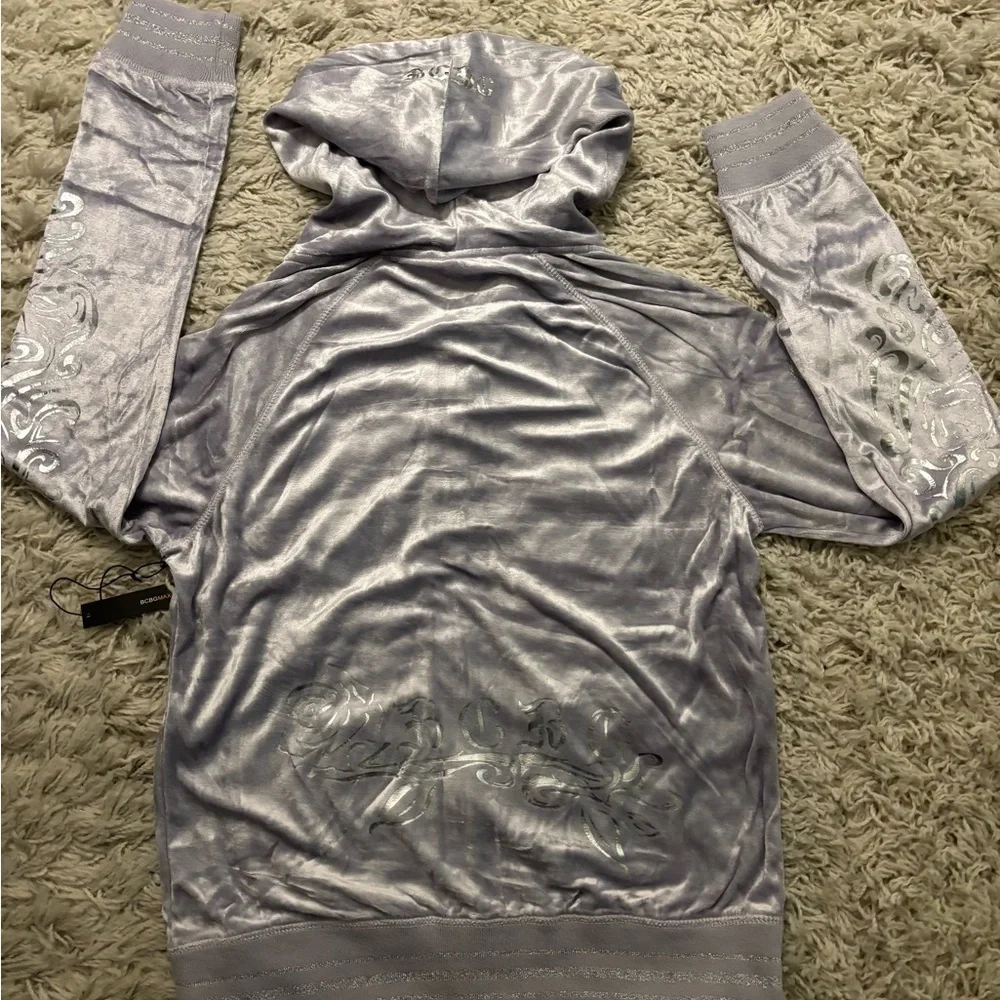 BCBGMaxAzria Silver Fabric with Black Label Size L - Picture 15 of 16